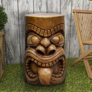 Hawaiian Outdoor&Indoor Tiki Statue Totem For Outside Patio Home Tiki Bar Decor