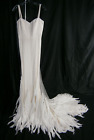 NY Bridal Salon Custom BOHO Modern Wedding Dress 0 Silk Chiffon Tulle Tassels