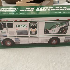 Hess 2018 Toy Truck RV with ATV and Motorbike New In Box W/Original Shipping Box