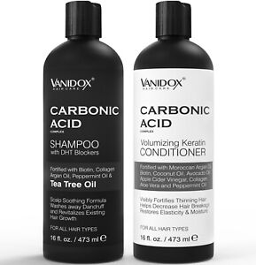 VANIDOX Carbonic Acid Shampoo and Conditioner for Men and Women - Made in USA