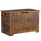 Wooden Chest Storage Large Toys Box Blanket Books Shoes for Bedroom Rustic Brown
