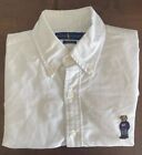 Polo Ralph Lauren Bear White Oxford Shirt Size S Long Sleeve Button Down