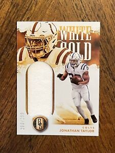 Jonathan Taylor 2022 Panini Gold Standard White Gold Jersey Patch 288/299 Colts