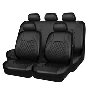 9Pc Front Rear Car Seat Covers Full Set Leather Protector Waterproof Accessories (For: 2012 Mazda 6 i Sedan 4-Door 2.5L)