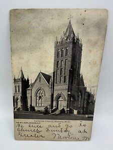 Antique Hickory NC Lutheran Church Postcard Used Religious Newton North Carolina