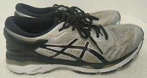 ASICS GEL-KAYANO 24 Men's Silver Black Grey Running Shoes T249N Size 9.5