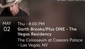 SOLD OUT!  Garth Brooks Las Vegas - May 2 (4 seats together in 2 separate sec)
