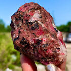 169G Amazing nature pink Rhodonite raw crystal mineral specimens
