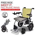 Folding Electric Power Wheelchair Lightweight Mobility Aid All Terrain Motorized