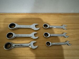 New Craftsman Set 6 Piece Ratcheting 12 Point Stubby Wrench Metric 10mm - 15mm