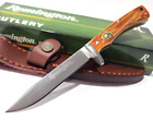 Remington Fixed Blade Brown Jigged Bone Handles Hunting Skinning Knife + Sheath