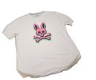 Psycho Bunny Men's Size 9 T Shirt WHITE Graphic Short Sleeve