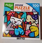 Romero Britto Jigsaw Puzzle Cat Dog 100 Pieces Opened Complete 