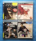 PS3 PLAYSTATION 3 GAME LOT OF (4) DEAD SPACE-MLB THE SHOW-DRAGON AGE-FIFA 14
