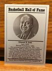Edward S. Irish 1986-2002 Basketball Hall of Fame metallic plaque card