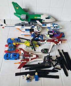 Lego Mixed Completed Building Set Lot Large Airplane Helicopters Spacecraft Vehi