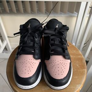 Nike Air Jordan 1 Low GS Crimson Tint Black 553560-034 Youth Size 7Y