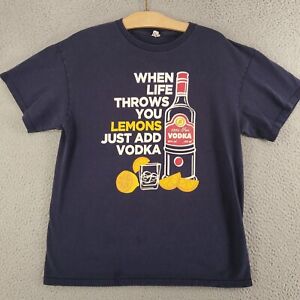 When Life Throws You Lemons Just Add Vodka Shirt Adult Large Drinking Funny Fun