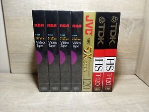 New ListingNEW Sealed Mixed Lot 7 Blank Video Cassette Tapes VHS JVC TDK RCA