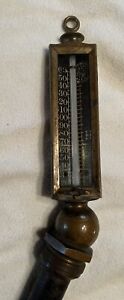 Vintage Industrial Brass Thermometer Hohmann & Maurer Steampunk