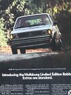 1980 Volkswagen Rabbit Wolfsburg L.E. Vintage Original Print Ad-8.5 x 11