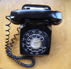 Vintage Black Rotary Desk Telephone Bell System Western Electric 500DM