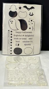 Papertrey Ink BOO TO YOU Halloween Ghost Pumpkin Rubber Stamps Set