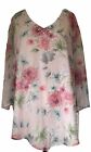 Alfred Dunner 2X Beaded Pink Chiffon Blouse V Neck Wedding Party NWT $62