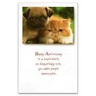 Funny ANNIVERSARY Card FOR COUPLE Cute Puppy Cat by American Greetings+ Envelope