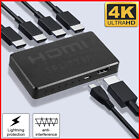 HDMI Splitter 4K UHD HD 1080P 4-Port Repeater Splitter Amplifier 1x4 1 In 4 Out