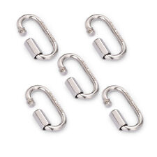 2.3 Inch Stainless Steel Chain Quick Links, 5 Pack Screw Locking Hooks, 880 Lbs