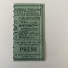 1940 Indianapolis 500 Press Pass General Admission Ticket Stub Indy Usac Race Wb