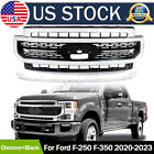 For Ford F250 F350 Super Duty 2020 2021 2022 23 Chrome Front Upper Bumper Grille (For: 2022 F-250 Super Duty)