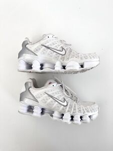 NIKE White Shox TL Sneakers Size: 8.5 | White Metallic Silve
