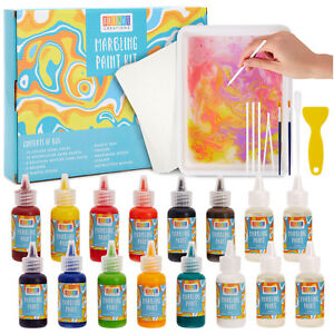 36 Piece Marbling Kids Paint Kit, Arts, Crafts Essentials,DIY Projects,12 Colors