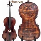 Flamed Cello,3/4 Size,Hand Made Master,maple wood,Good sound Cello  #15869