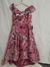 NWT Adrianna Papell Garden Party Tea-Length Formal Fit Flare Dress Floral Size 2