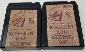Blank 8 Track Tapes 80 Minutes 20 Minutes Per Track at 3 3/4 IPS Set of 2