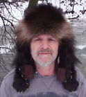 Wolverine fur hat * hide fox beaver muskrat skunk fur hat hat black powder