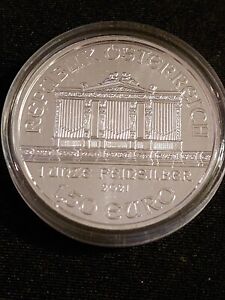 2021 Austrian Philharmonic 1 oz Fine Silver Coin lot #A11