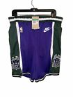 Nike Milwaukee Bucks 22/23 Classic Edition Swingman Shorts Mens XL NWT Purple