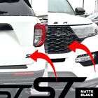 Matte Black Front Rear ST Tail Gate DECALS Overlay For Ford Explorer 2020-2024