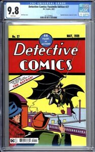 DETECTIVE COMICS #27: FACSIMILE EDITION  CGC 9.8 DC Comics 1939 display it
