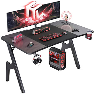 HLDIRECT 47/55Inch Gaming Desk Gamer Gaming Table Computer Desk PC Workstation