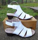 Clarks Collection Leather Heel White Sandals Valarie Dalia Women's US 9.5 EU 41