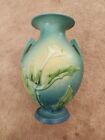 Vintage Roseville Thornapple Tall Blue Ceramic Vase 821-10