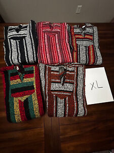 Baja Hoodie | Drug Rug | Mexican Poncho brand new made in mexico size XL