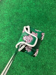 Augusta Azalea Green Mallet Putter Headcover Magnetic PU Leather