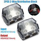 New Listing2-Way Distribution Block 0 Gauge In & Out Car Audio Amp Power Ground Distributor