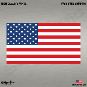 American Flag America USA Patriotic Full Color Decal Sticker - Free Shipping